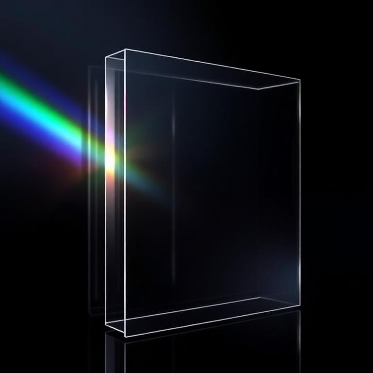 Abstract translucent glass composition for AI video content