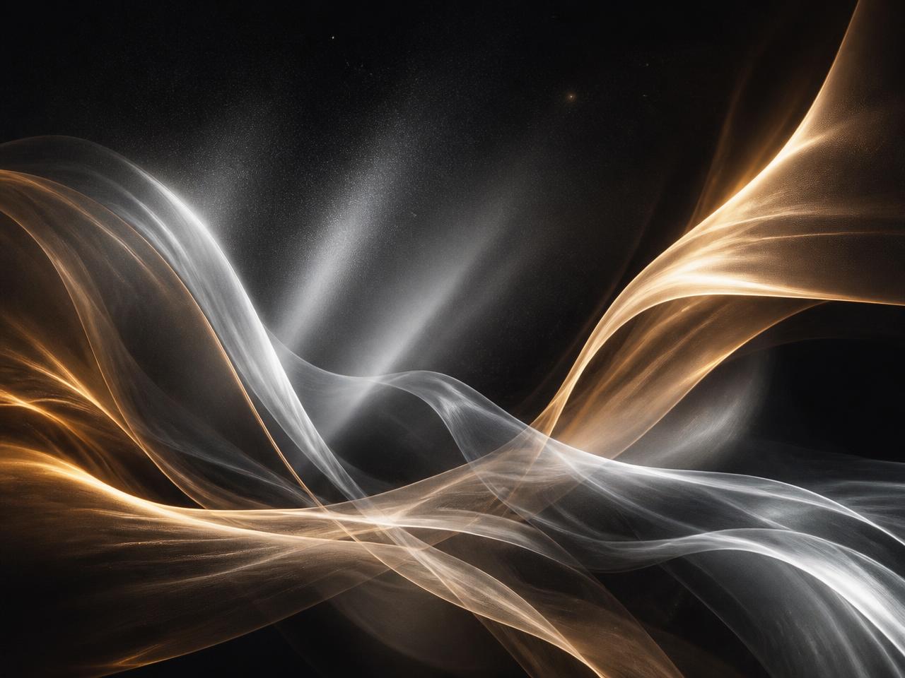 Abstract flowing light forms representing AI-generated visual content