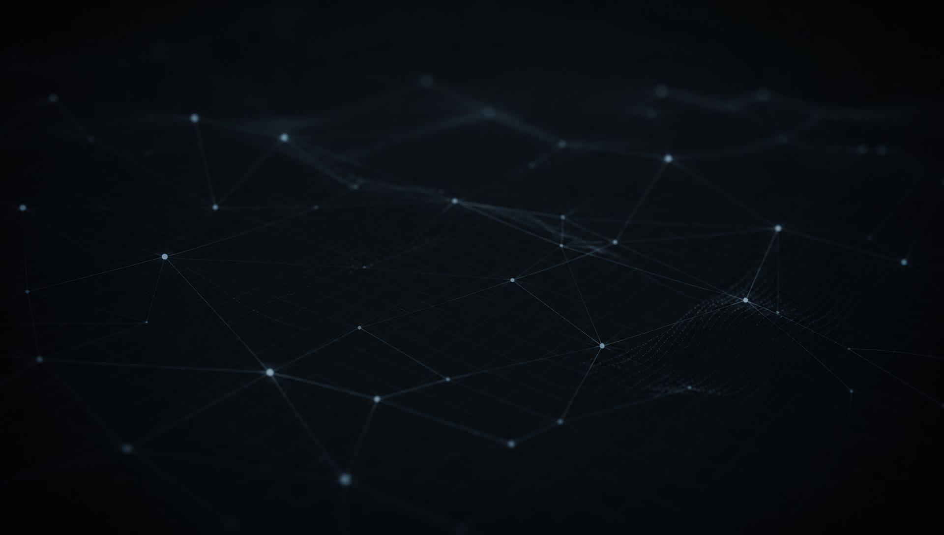 Abstract network of connected data points